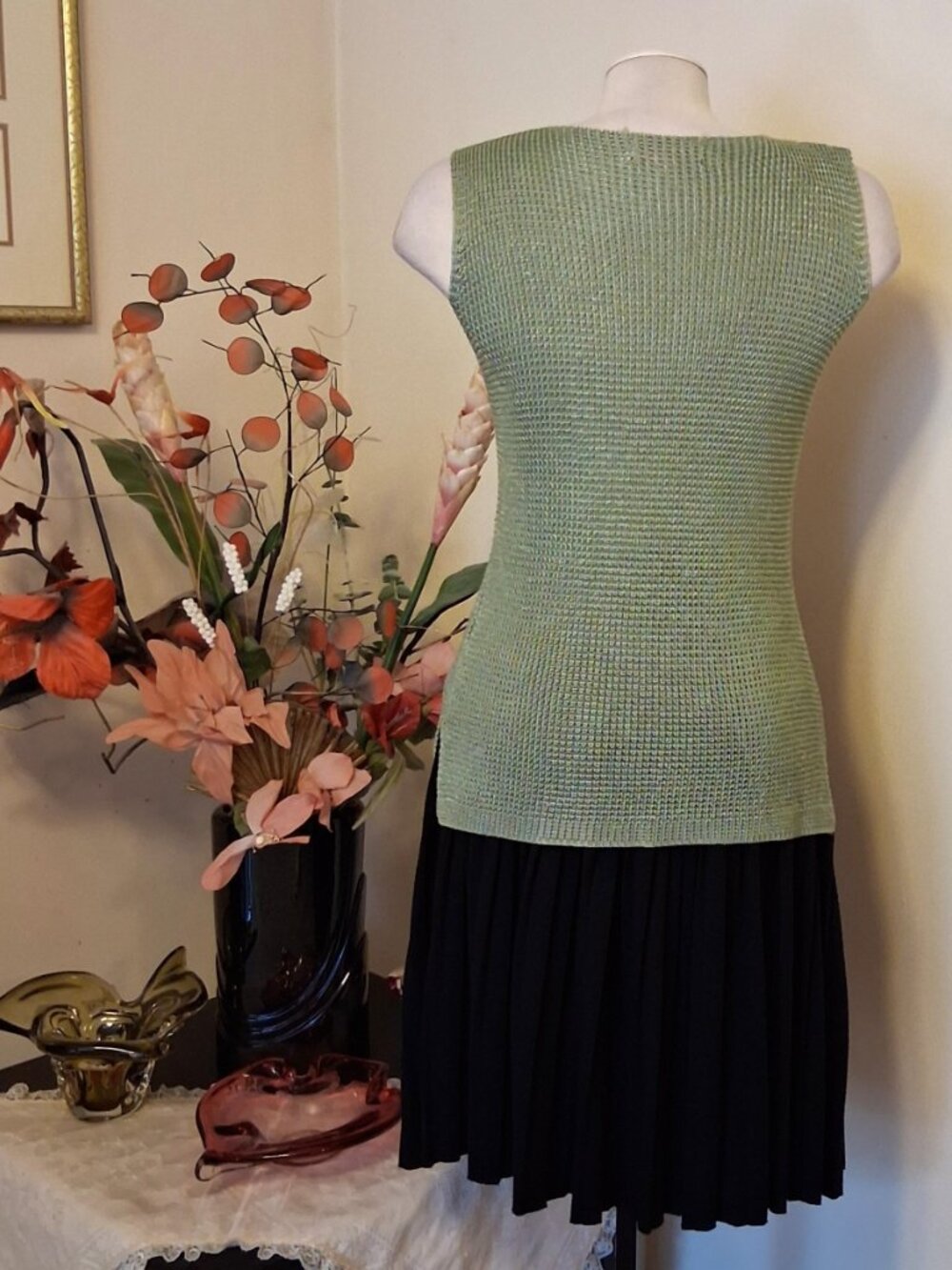High Quality Summer Knitwear Tank Top Stretchy Green Camisole 14 - Picture 6 of 10